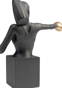 Outlet KARE Design Figurka dekoracyjna bokser złoto-czarna 25x40 cm - KARE