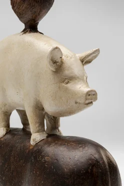 Clearance KARE Design Figurka dekoracyjna brązowo-beżowa zwierzęta hodowlane 34 cm - KARE