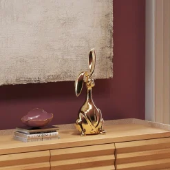 Fashion KARE Design Figurka dekoracyjna Bunny 26x52 cm złota - KARE
