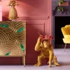 Fashion KARE Design Figurka dekoracyjna Butler Playing Chimp 45x52 cm złota - KARE