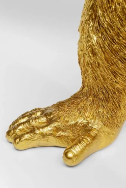 Fashion KARE Design Figurka dekoracyjna Butler Playing Chimp 45x52 cm złota - KARE