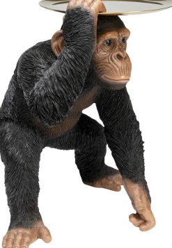 Clearance KARE Design Figurka dekoracyjna Butler Playing Chimp 45x52 cm czarna - KARE