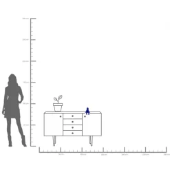 Hot KARE Design Figurka dekoracyjna ceramiczna niebieska 14x20 cm - KARE