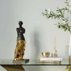 Best KARE Design Figurka dekoracyjna Classic Beauty 14x48 cm czarno-złota - KARE