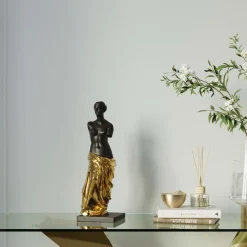 Best KARE Design Figurka dekoracyjna Classic Beauty 14x48 cm czarno-złota - KARE