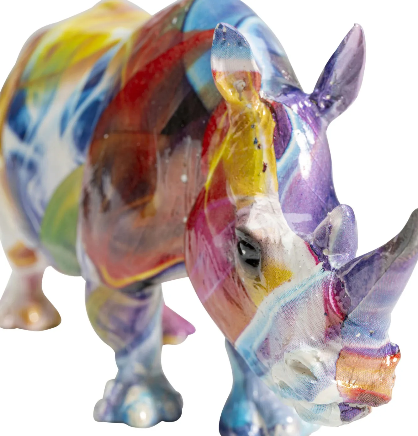 Fashion KARE Design Figurka dekoracyjna Colored Rhino 17x8 cm - KARE