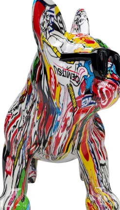 Hot KARE Design Figurka dekoracyjna Comic Dog Glasses 25x24 cm kolorowa - KARE