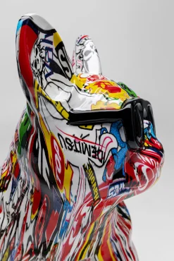 Hot KARE Design Figurka dekoracyjna Comic Dog Glasses 25x24 cm kolorowa - KARE