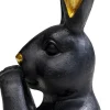 Fashion KARE Design Figurka dekoracyjna czarno-złota królik 14x23 cm - KARE