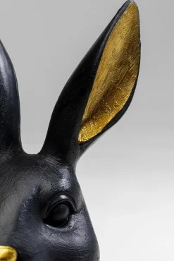 Fashion KARE Design Figurka dekoracyjna czarno-złota królik 14x23 cm - KARE