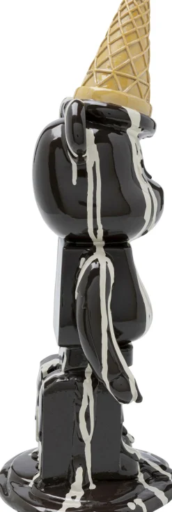 Clearance KARE Design Figurka dekoracyjna czarna miś i lód 16x40 cm - KARE