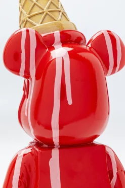 New KARE Design Figurka dekoracyjna czerwona miś i lód 16x40 cm - KARE