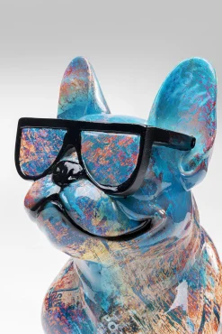 Fashion KARE Design Figurka dekoracyjna Dog of Sunglass 30x37 cm kolorowa - KARE