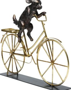 Discount KARE Design Figurka dekoracyjna Dog with Bicycle 44x36 cm - KARE