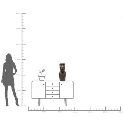 Best KARE Design Figurka dekoracyjna Easter Island 59 cm szara - KARE