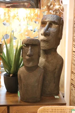 Hot KARE Design Figurka dekoracyjna Easter Island 80 cm szara - KARE