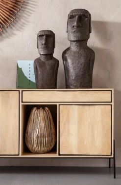 Hot KARE Design Figurka dekoracyjna Easter Island 80 cm szara - KARE