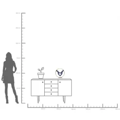 New KARE Design Figurka dekoracyjna Elements Heart Hand 32x34 cm fioletowo-złota - KARE