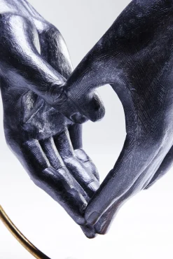 New KARE Design Figurka dekoracyjna Elements Heart Hand 32x34 cm fioletowo-złota - KARE