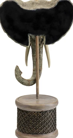 Fashion KARE Design Figurka dekoracyjna Elephant Head Pearls 40x76 cm szara - KARE