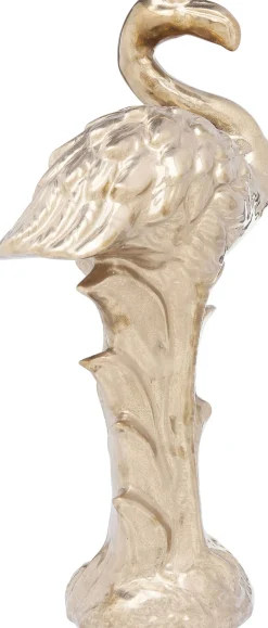 Outlet KARE Design Figurka dekoracyjna Flamingo Front 26x51 złota - KARE