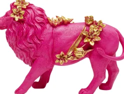 Online KARE Design Figurka dekoracyjna Flower Lion różowa 19cm - KARE