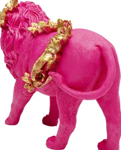 Online KARE Design Figurka dekoracyjna Flower Lion różowa 19cm - KARE