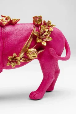 Online KARE Design Figurka dekoracyjna Flower Lion różowa 19cm - KARE