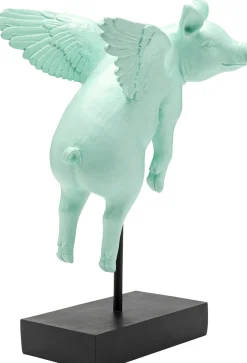 Fashion KARE Design Figurka dekoracyjna Flying Pig turkusowa 29cm - KARE