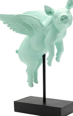 Fashion KARE Design Figurka dekoracyjna Flying Pig turkusowa 29cm - KARE