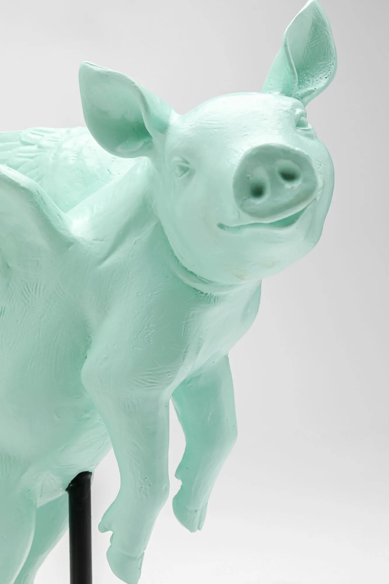 Fashion KARE Design Figurka dekoracyjna Flying Pig turkusowa 29cm - KARE