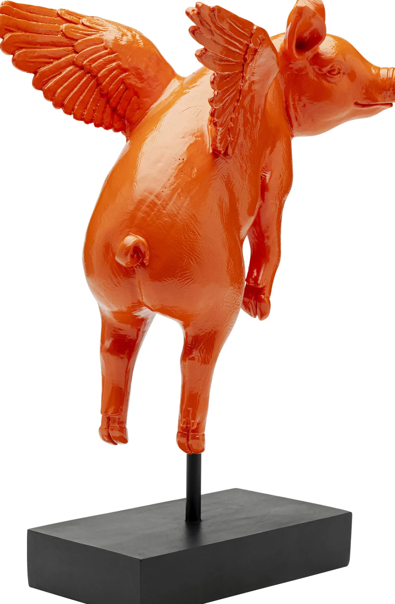 Fashion KARE Design Figurka dekoracyjna Flying Pig pomarańczowa 29cm - KARE