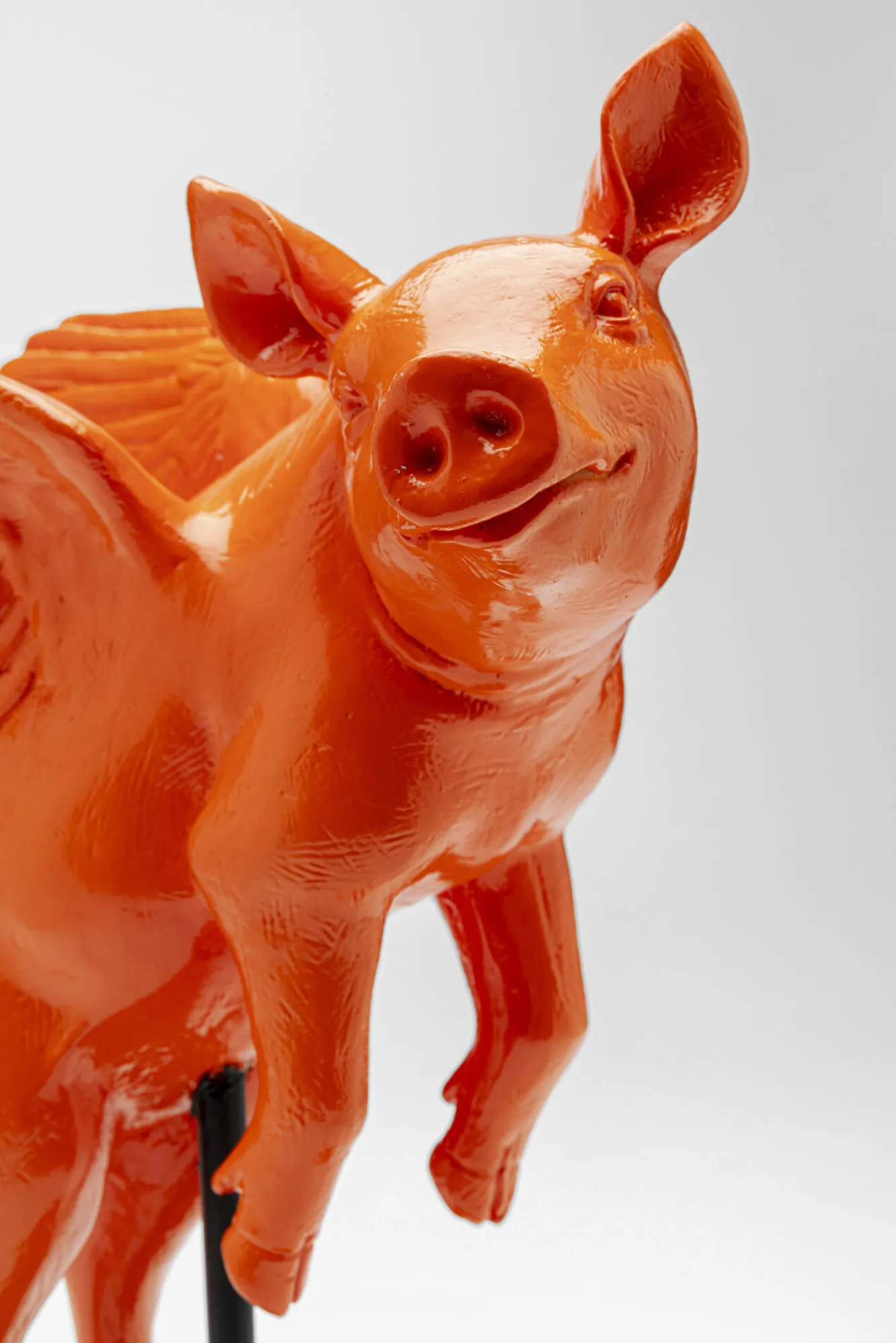 Fashion KARE Design Figurka dekoracyjna Flying Pig pomarańczowa 29cm - KARE