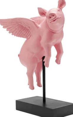 Hot KARE Design Figurka dekoracyjna Flying Pig Rose 29cm - KARE