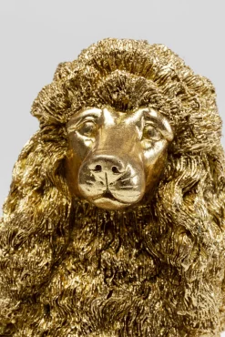 Fashion KARE Design Figurka dekoracyjna glamour złota pies pudel 32x34 cm - KARE