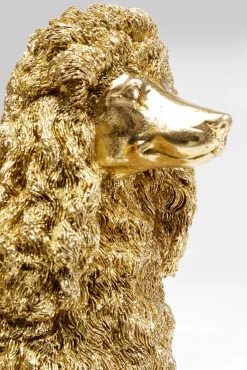 Fashion KARE Design Figurka dekoracyjna glamour złota pies pudel 32x34 cm - KARE