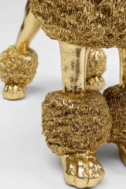 Fashion KARE Design Figurka dekoracyjna glamour złota pies pudel 32x34 cm - KARE