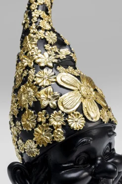 Sale KARE Design Figurka dekoracyjna Gnome Meditation 15x19 cm czarno-złota - KARE