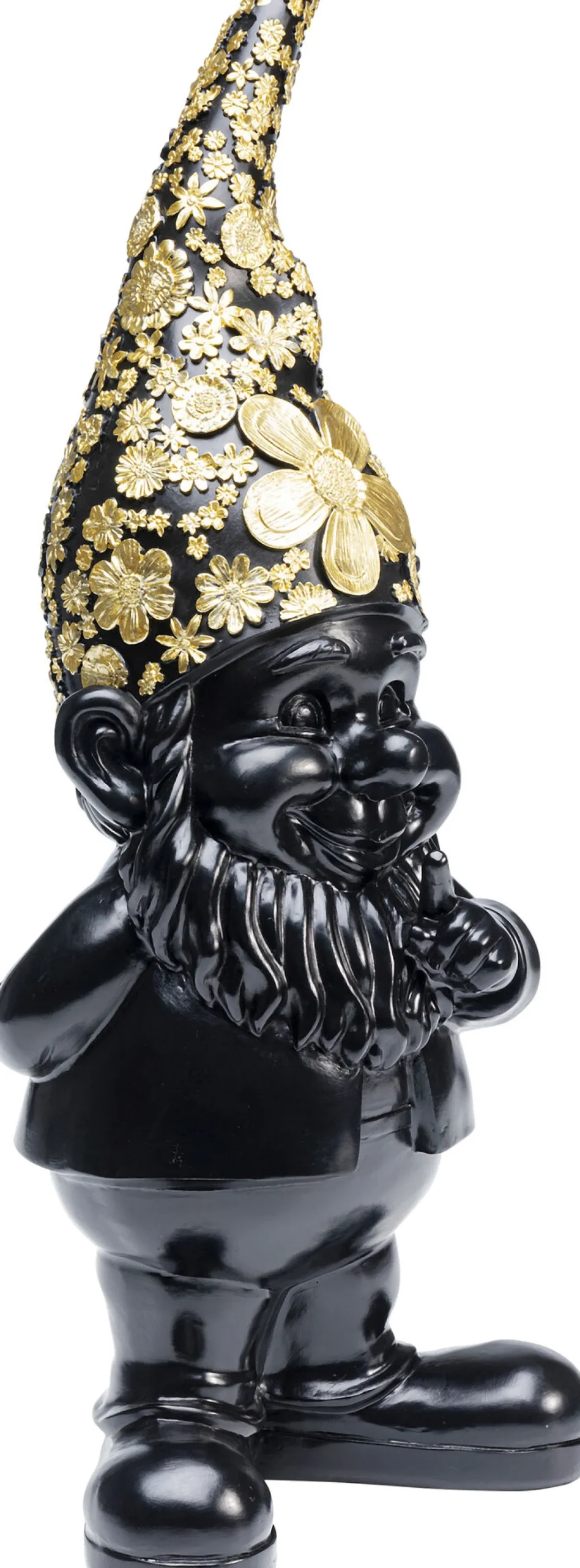 Hot KARE Design Figurka dekoracyjna Gnome Standing 15x46 cm czarno-złota - KARE