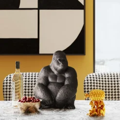 Sale KARE Design Figurka dekoracyjna Gorilla 30x39 cm czarna - KARE