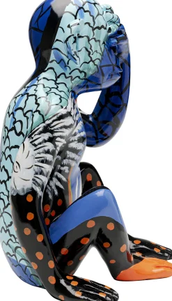 Sale KARE Design Figurka dekoracyjna Graffiti Monkey niebieska 39cm - KARE