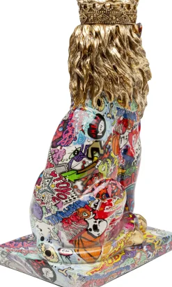 Fashion KARE Design Figurka dekoracyjna Graffiti King Lion 29cm - KARE