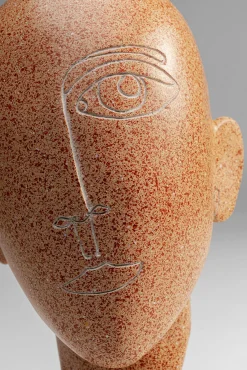Hot KARE Design Figurka dekoracyjna Half a Face 14x30 cm brązowa - KARE