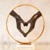 Best KARE Design Figurka dekoracyjna Heart Hand 60x62 cm czarno-złota - KARE
