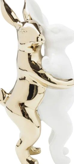 Online KARE Design Figurka dekoracyjna Hugging Rabbits 15x25 cm biało-złota - KARE