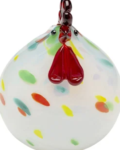 Discount KARE Design Figurka dekoracyjna kolorowa szklana kurka 15x18 cm - KARE