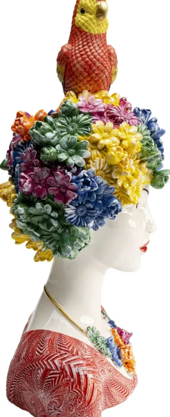 Fashion KARE Design Figurka dekoracyjna kolorowa dziewczyna i kwiaty 18x28 cm - KARE