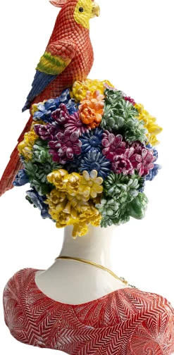 Fashion KARE Design Figurka dekoracyjna kolorowa dziewczyna i kwiaty 18x28 cm - KARE