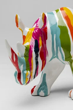 Fashion KARE Design Figurka dekoracyjna kolorowa ręcznie malowana nosorożec 34x18 cm - KARE