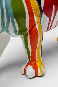 Fashion KARE Design Figurka dekoracyjna kolorowa ręcznie malowana nosorożec 34x18 cm - KARE